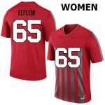 Women's Ohio State Buckeyes #65 Pat Elflein Throwback Nike NCAA College Football Jersey New Arrival CYN3144BJ